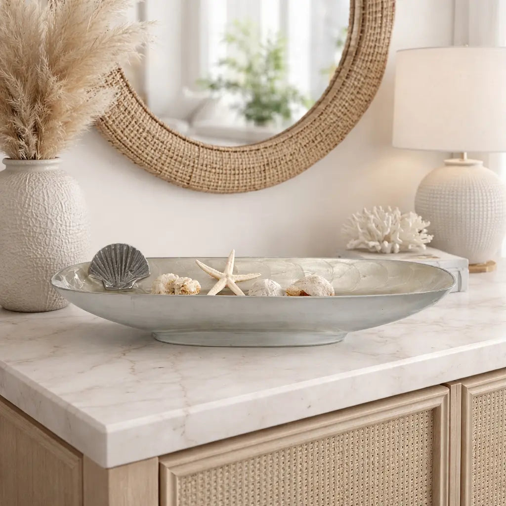 Centro de Mesa Ovalado "Reflejos de Mar" Casa de Pueblo