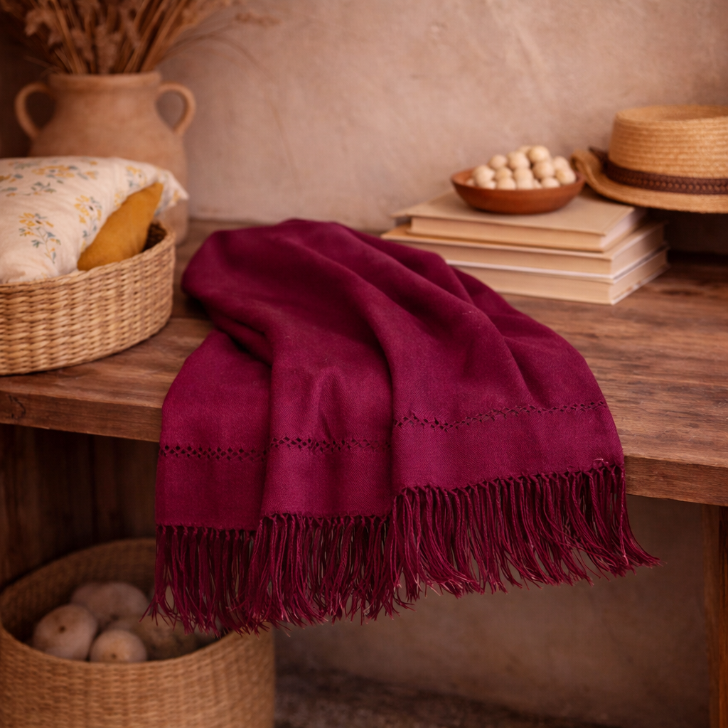 Camino de Mesa / Rebozo "Rosa Mexicano" Casa de Pueblo