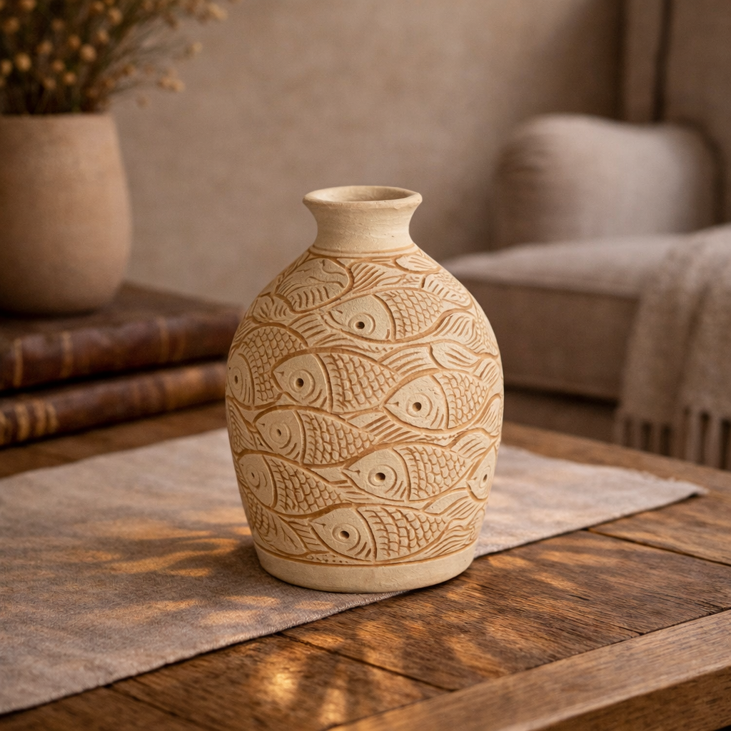 Jarrón Artesanal "Cardumen" Casa de Pueblo
