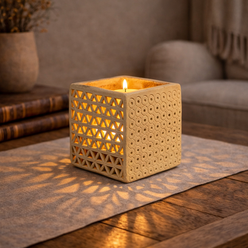 Cubo Decorativo "Arquitectura de Barro" Casa de Pueblo