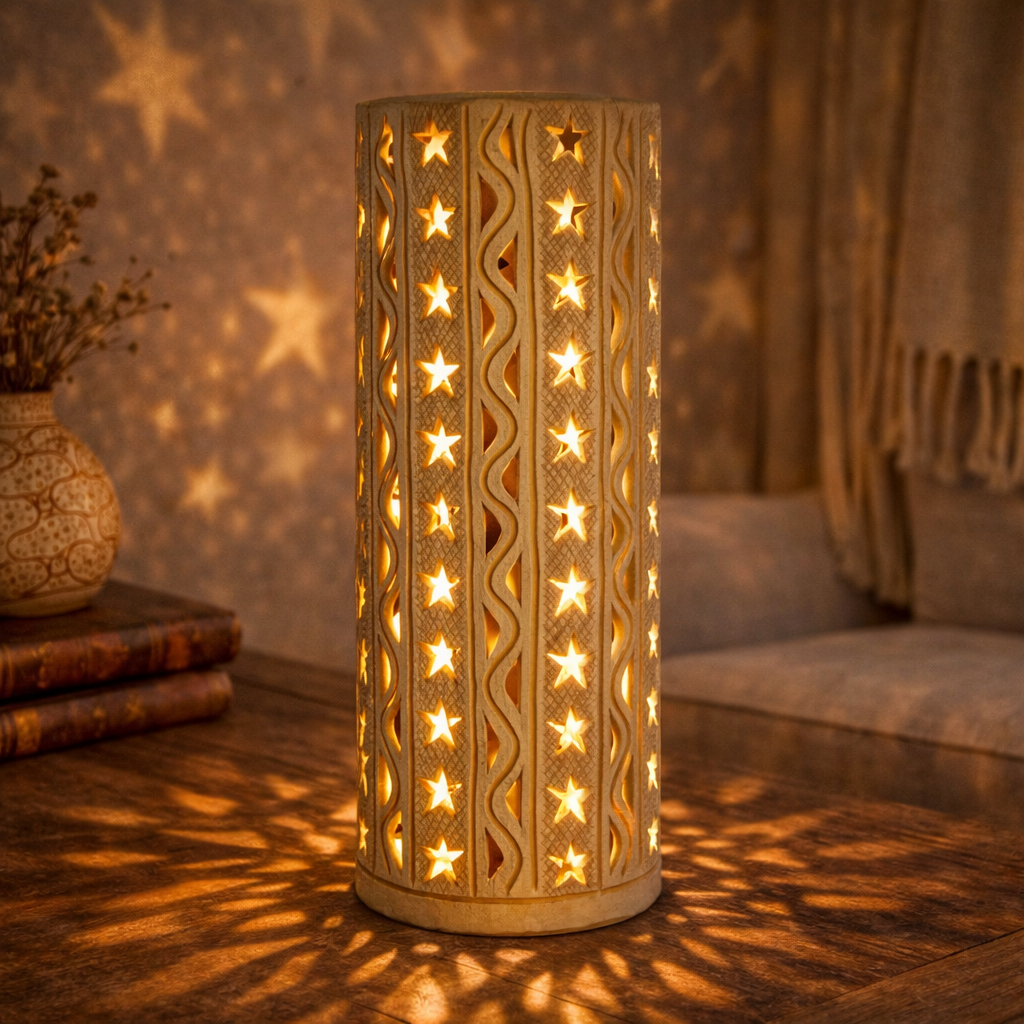 Luminaria Cilíndrica "Cielo Zapoteco" Casa de Pueblo