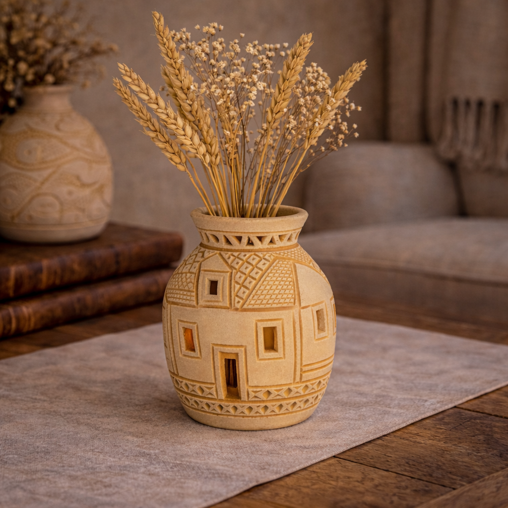 Luminaria de Barro "Mi Casita" Casa de Pueblo