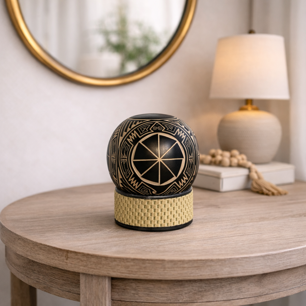 Jarrón Esfera "Geometría Nocturna" Casa de Pueblo