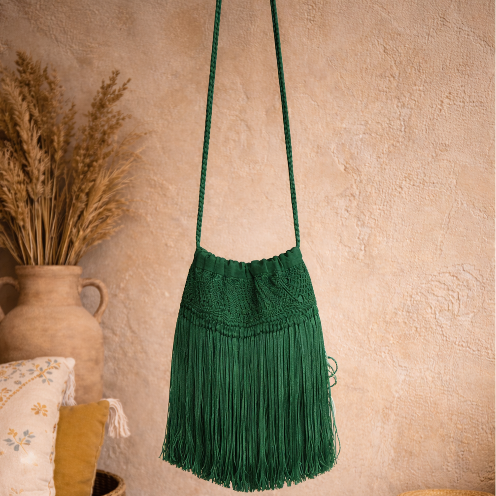 BOLSA "REBOZO ESMERALDA" Casa de Pueblo